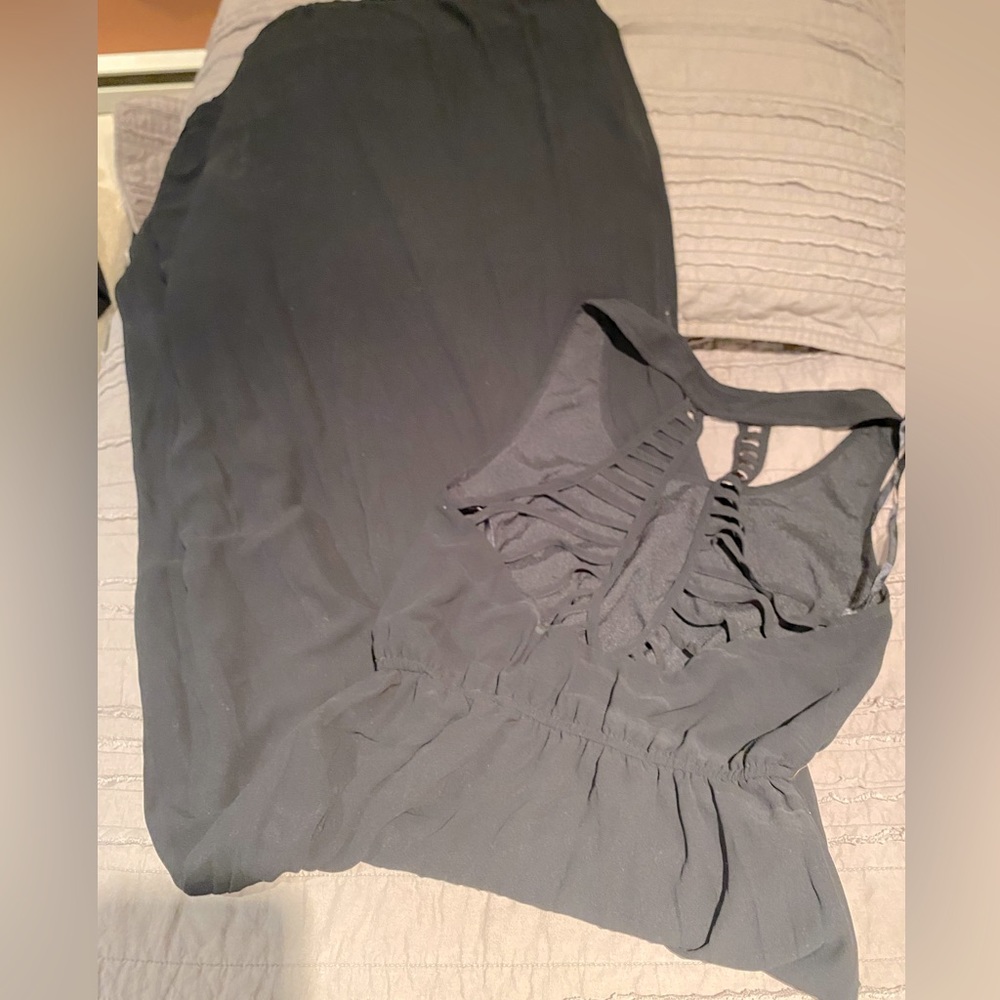 Boutique black maxi dress with back detail